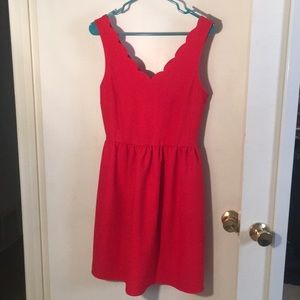Red Scallop Gianni Bini Dress